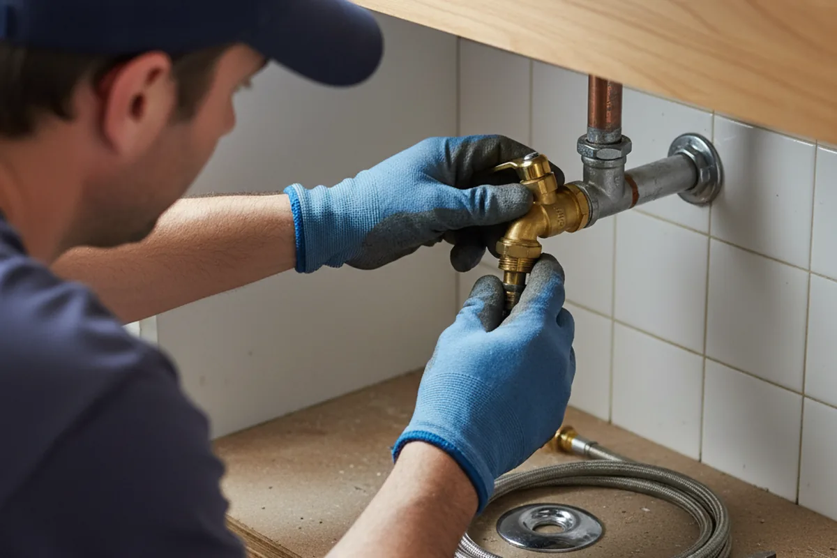 Shutoff valve and fitting work during Emergency Plumbing in Rose Hill